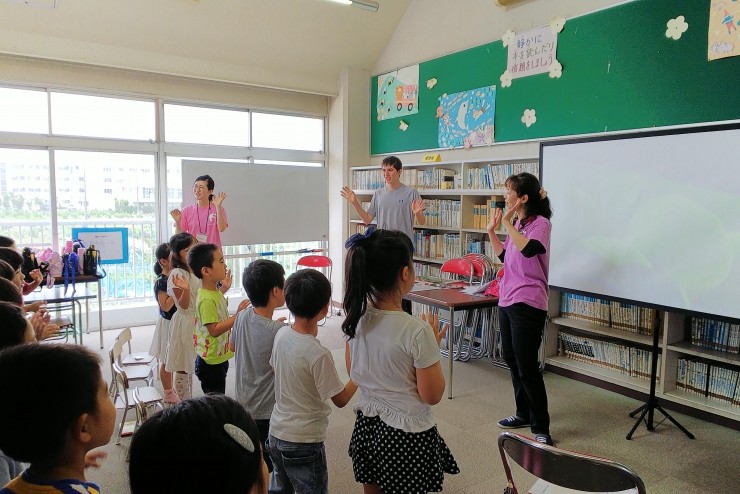 北名古屋市教育委員会主催　「土曜日に英語で遊ぼう♪」外国人ゲストと一緒に遊びました。